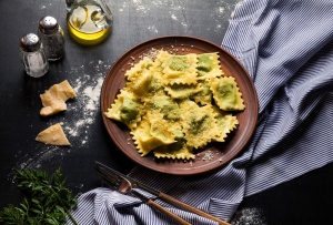 Ravioli mit Bärlauchfüllung