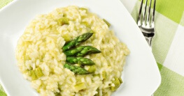 Risotto mit grünem Spargel