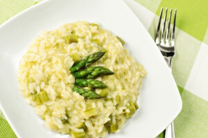  Risotto mit grünem Spargel