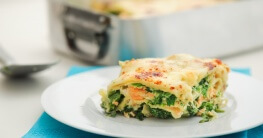 Spinatlasagne mit Lachs